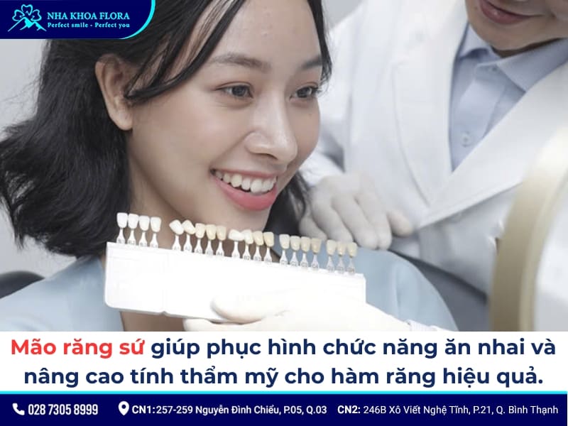 mão răng sứ