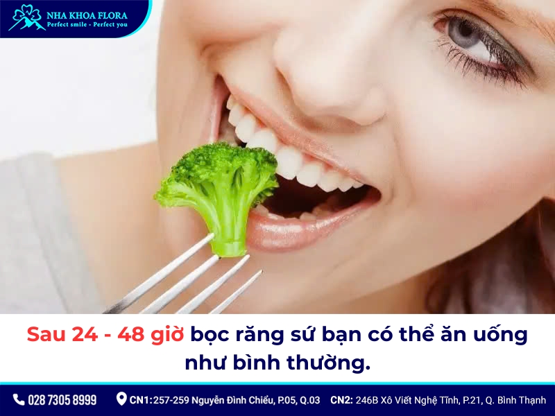 bọc răng sứ bao lâu thì ăn được