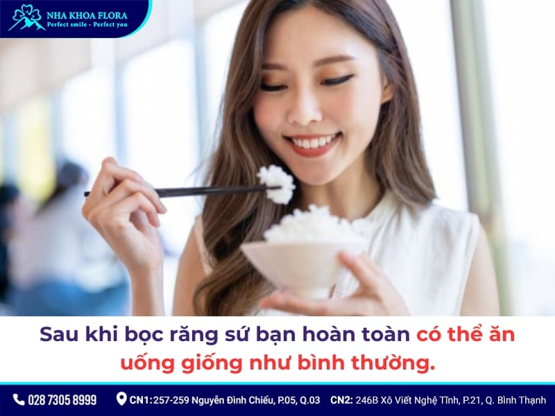 bọc răng sứ bao lâu thì ăn được