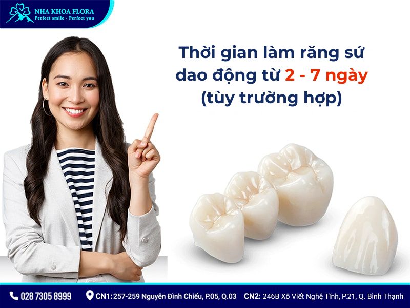 làm răng sứ mất bao lâu 