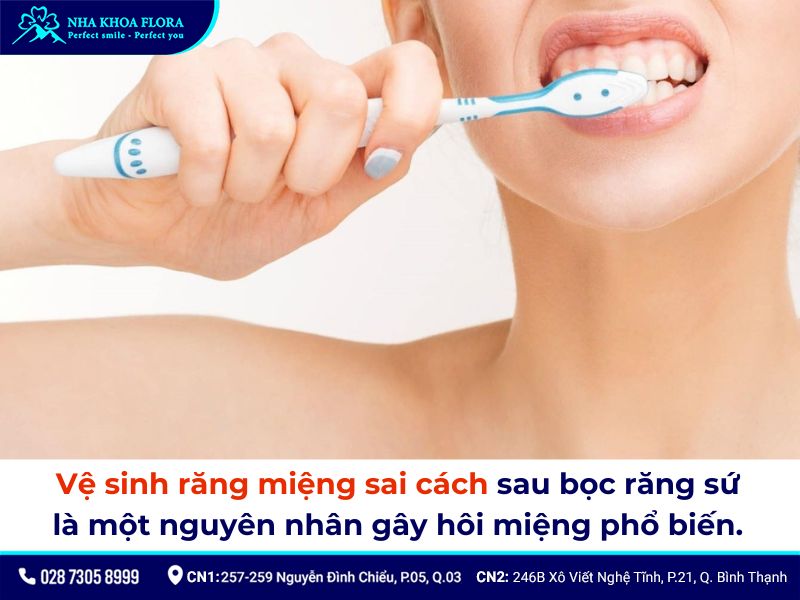 bọc răng sứ có bị hôi miệng không
