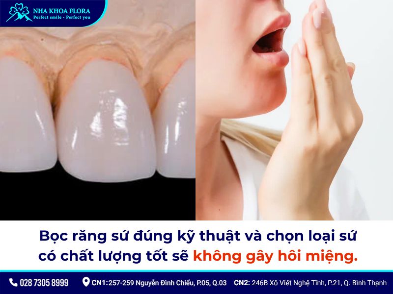 bọc răng sứ có bị hôi miệng không