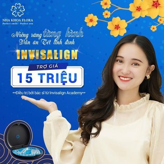Khuyến mãi niềng răng Invisalign tại Flora