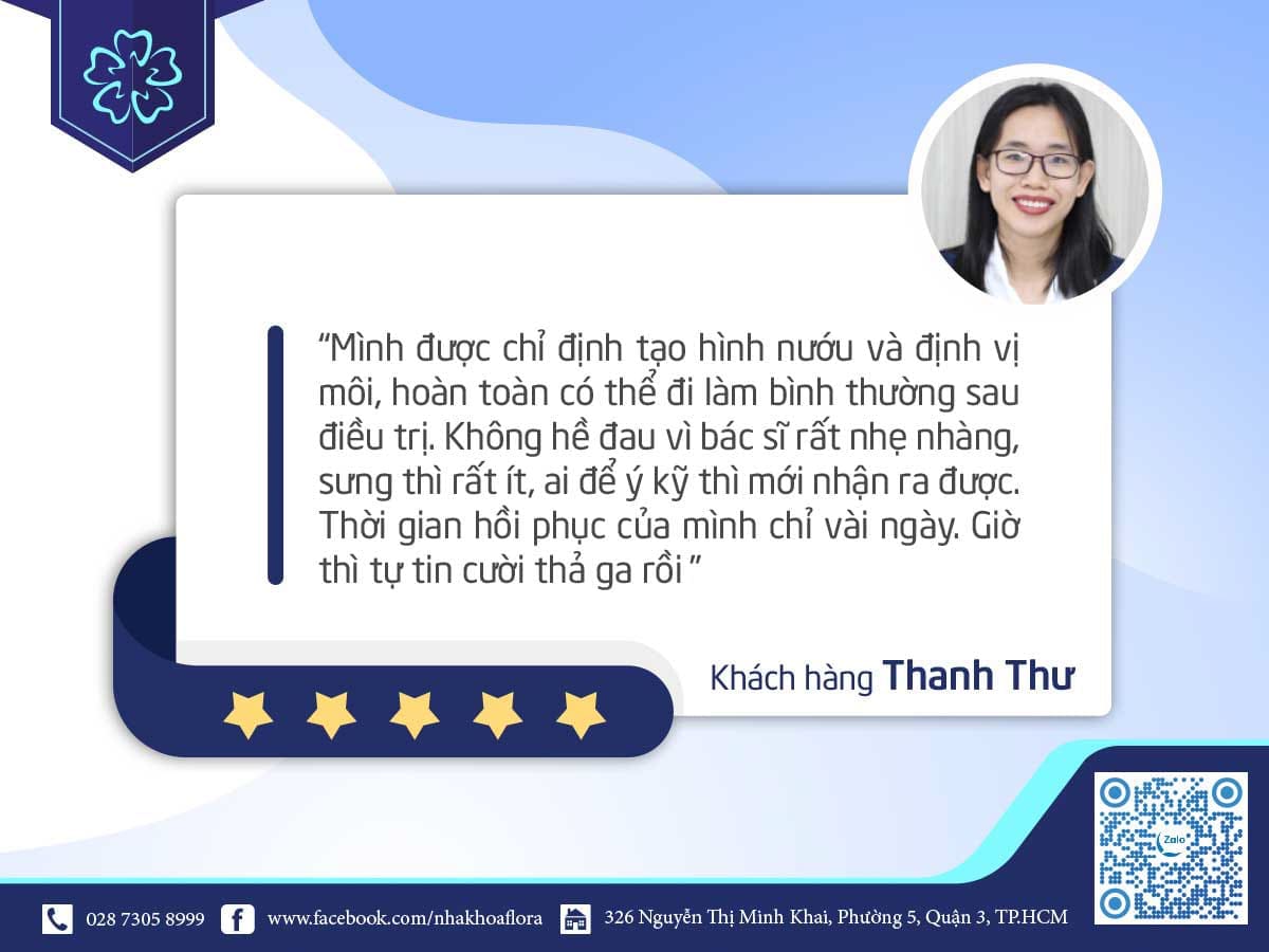 review sau chữa cười hở lợi - khách hàng thanh thư