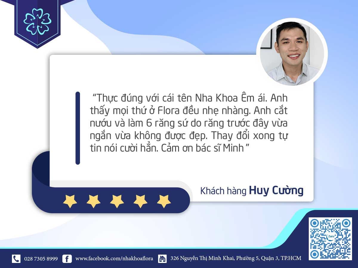 review sau chữa cười hở lợi - khách hàng huy cường