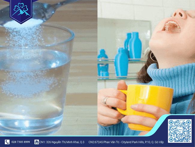 Súc miệng với nước muối