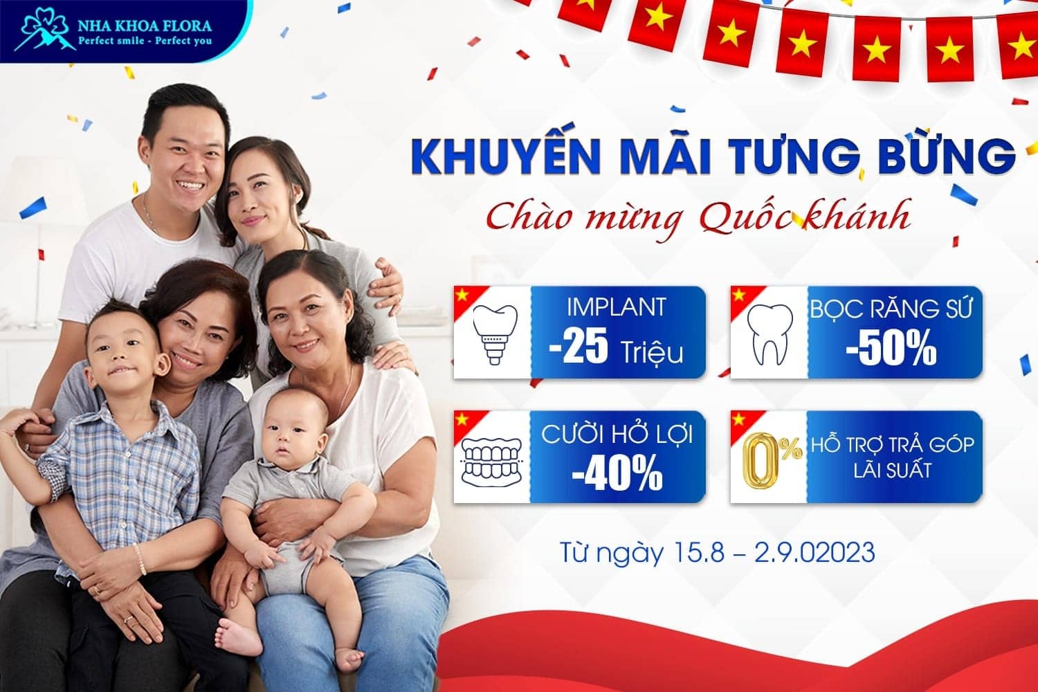 Siêu Ưu Đãi 2.9 - Nha Khoa Flora Khuyến Mãi Khủng Lên Đến 25 Triệu