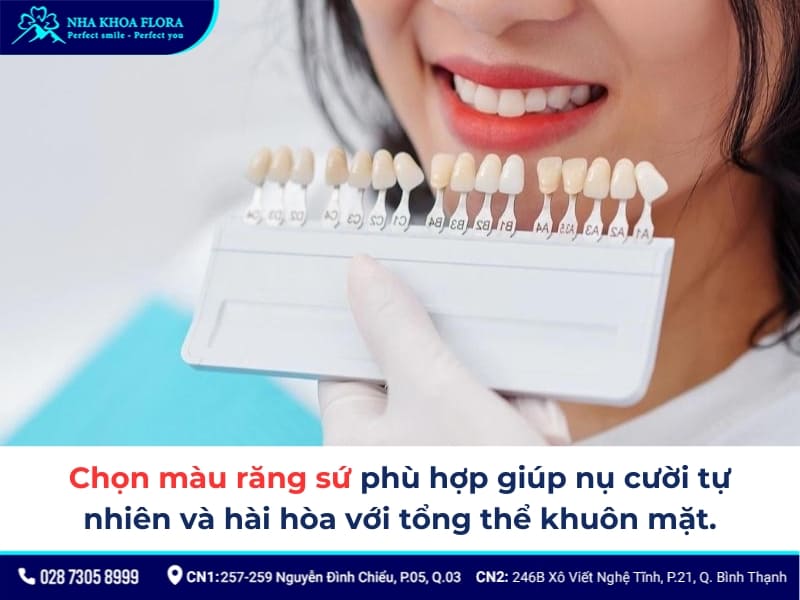 bảng màu răng sứ