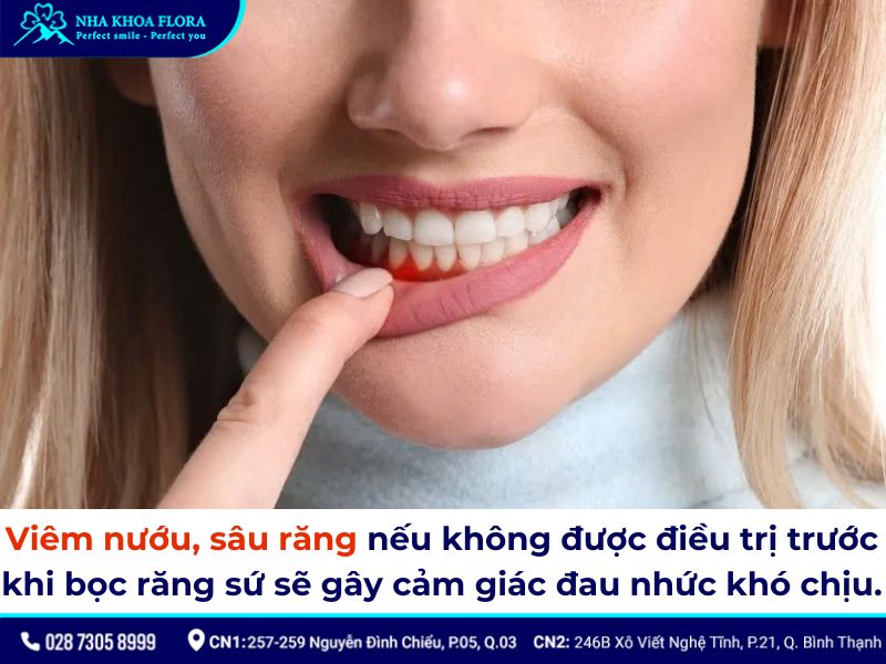 bọc răng sứ bị nhức phải làm sao