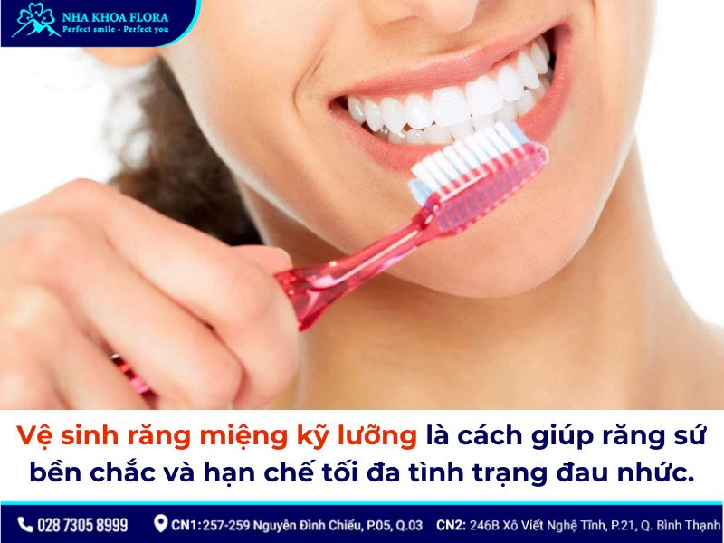 bọc răng sứ bị nhức phải làm sao