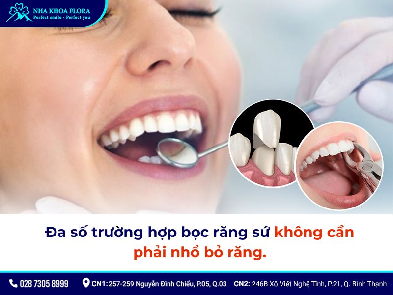 bọc răng sứ có phải nhổ răng không