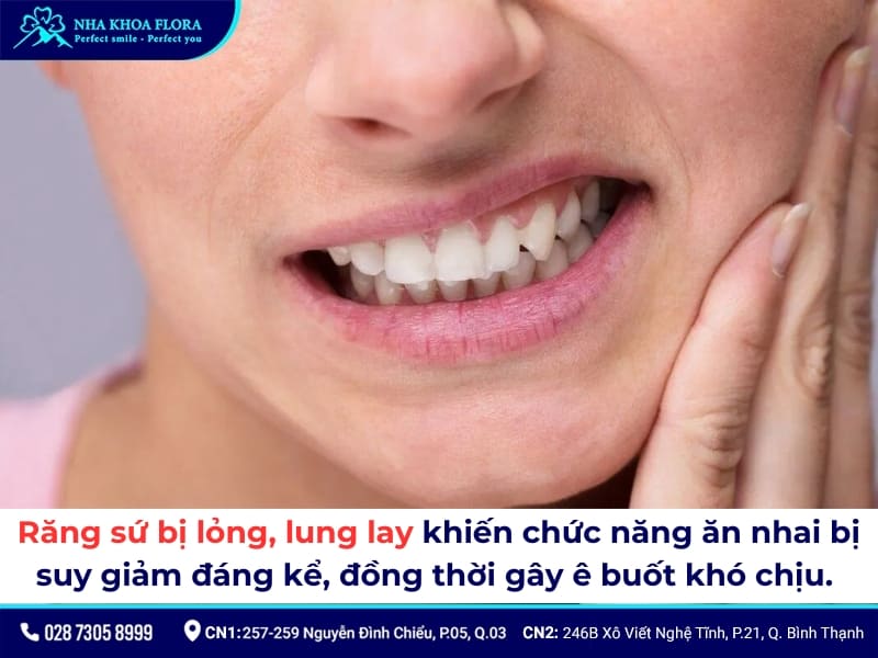 răng sứ bị lỏng