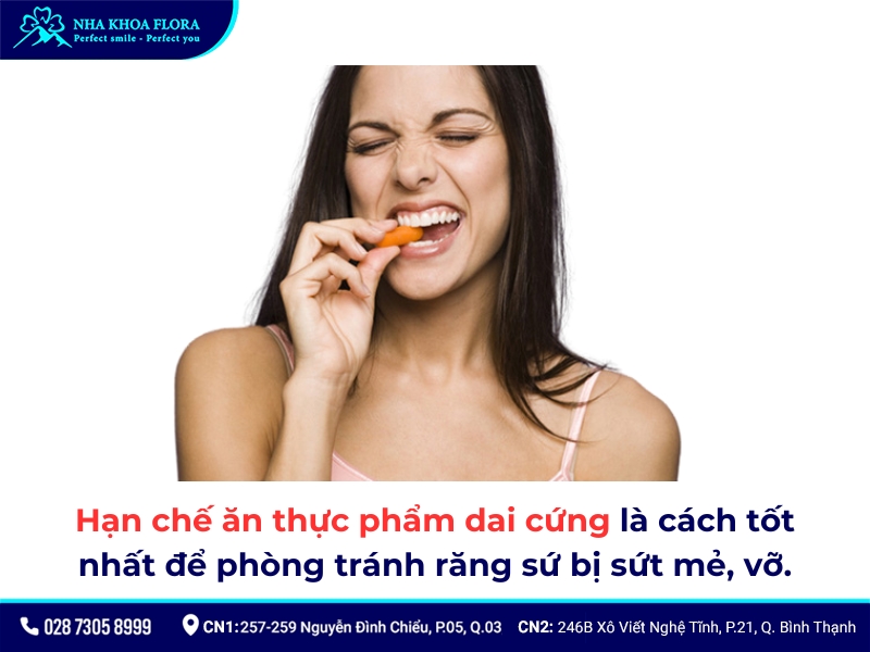 răng sứ bị mẻ có trám được không
