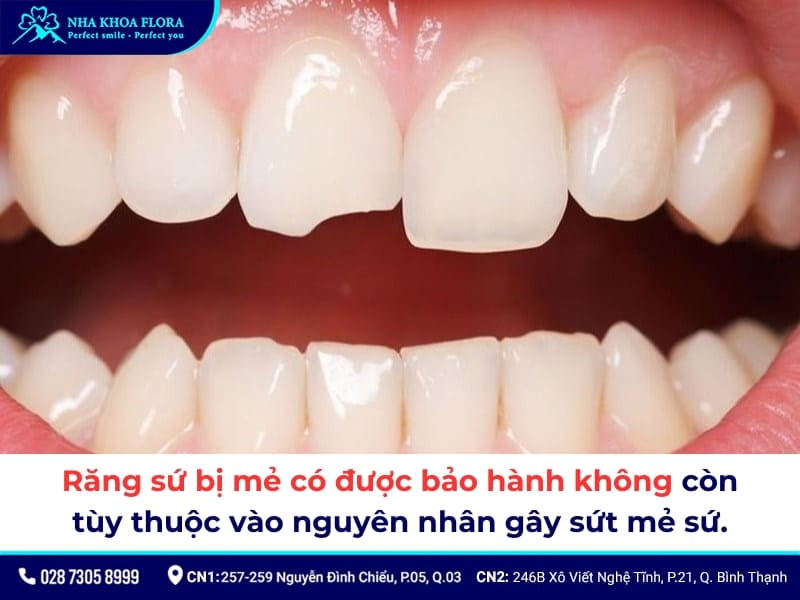 răng sứ bị mẻ có trám được không