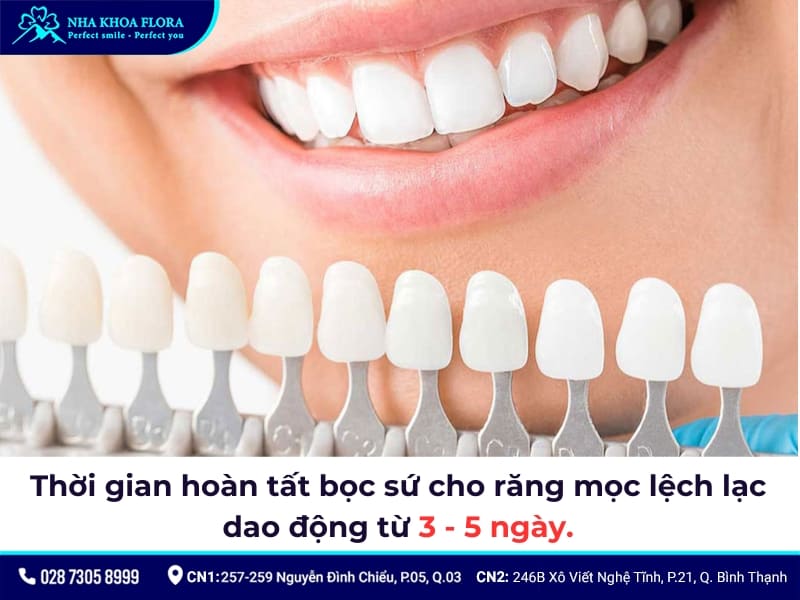 bọc răng sứ cho răng lệch lạc