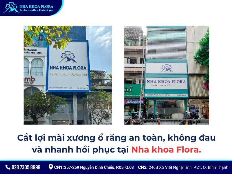 cắt lợi mài xương ổ răng