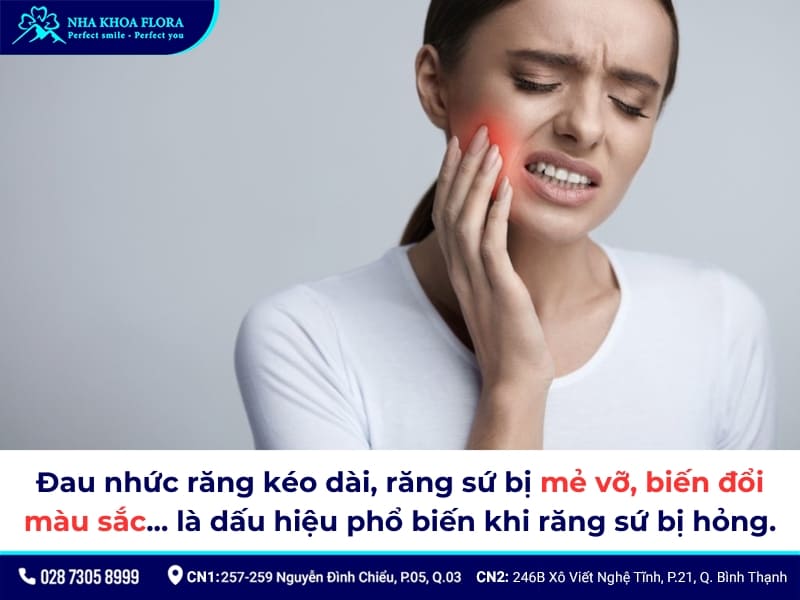 bọc răng sứ bị hỏng