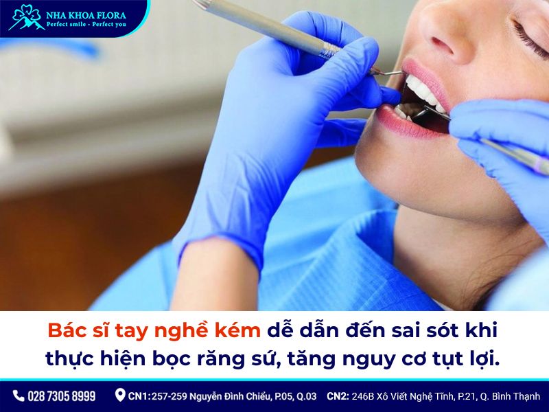 bọc răng sứ có bị tụt lợi không
