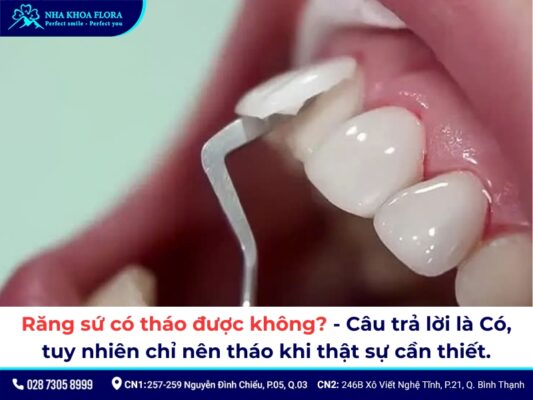 tháo răng sứ có đau không – ảnh 1