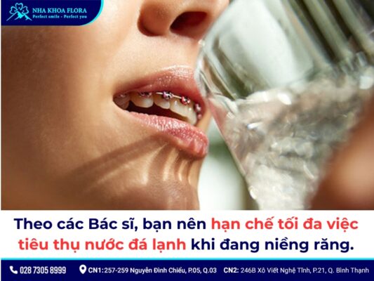 niềng răng có nên uống nước lạnh - ảnh 1
